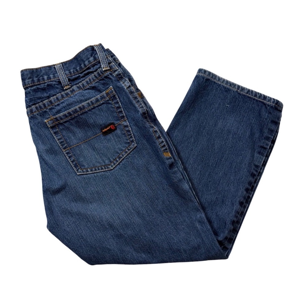 Ariat Work M5 Slim Straight Jeans 38x30 Western Workwear Denim